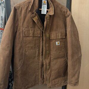 Carhartt Arctic Zip Quilted Lined Jacket WC026 Brown Workcoat Womens L